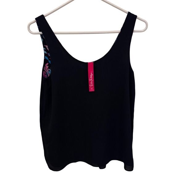 Lilly Pulitzer Florin Twilight Coral Reversible Tank Top Scoop Neck XS EUC - Picture 2 of 10